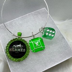 Green charm bracelet